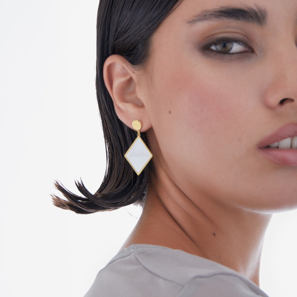 GEDE EARRINGS XL - Mother of Pearl