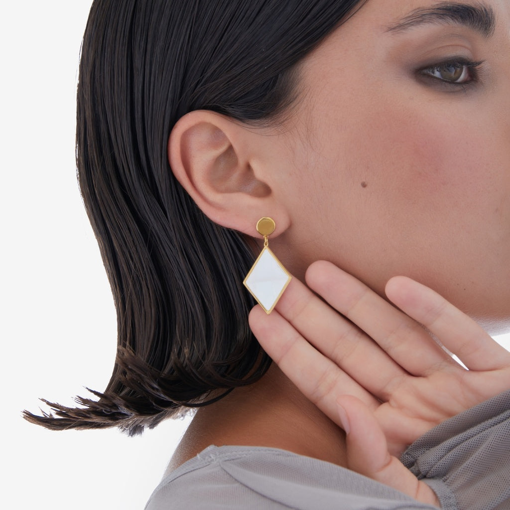 GEDE EARRINGS XL - Mother of Pearl