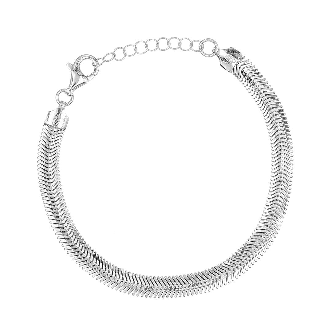 FREJA SNAKE BRACELET - Sterling Silver / Rhodium plating