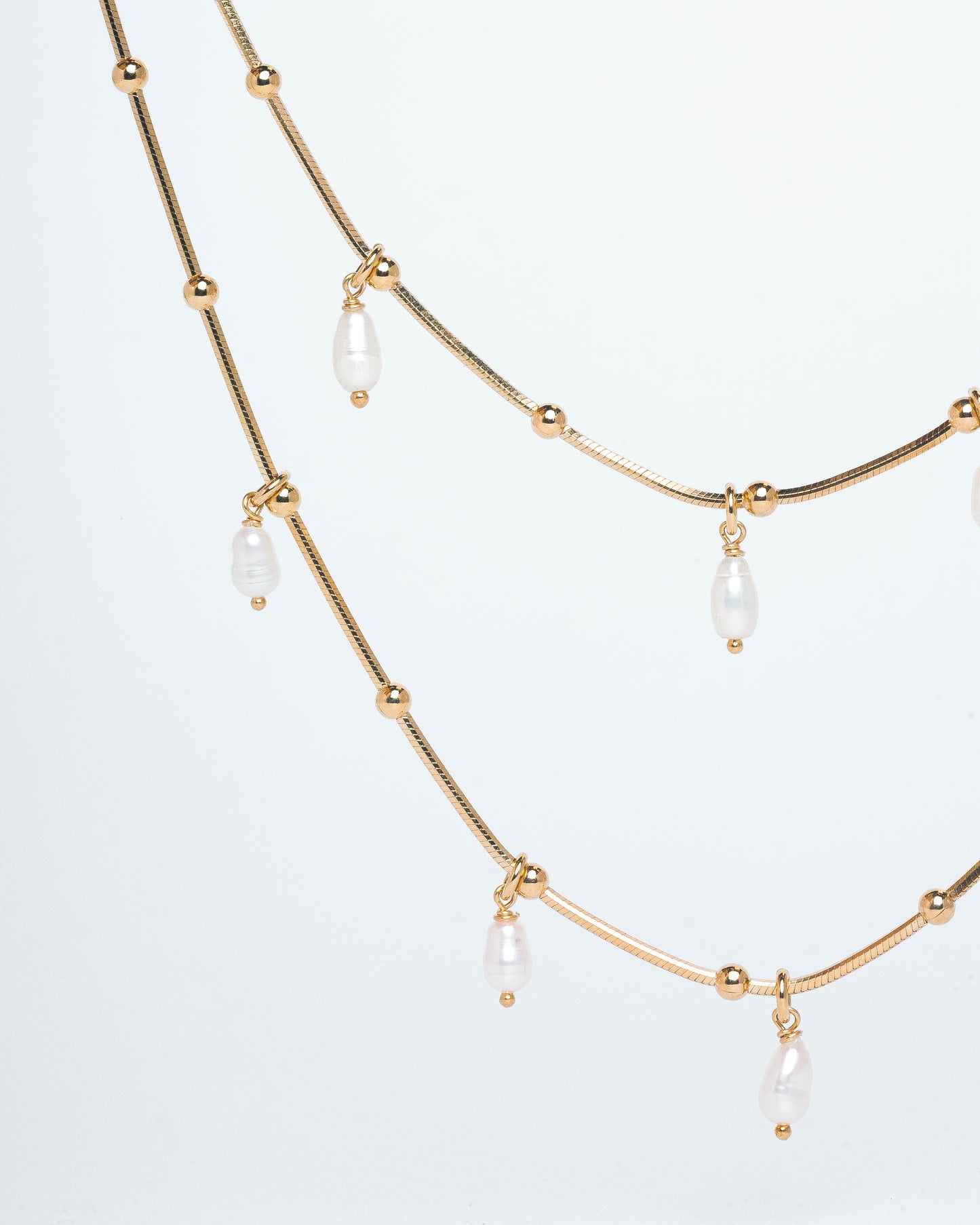 VIVIAN NECKLACE - Sterling silver / 18k gold-plating, pearls