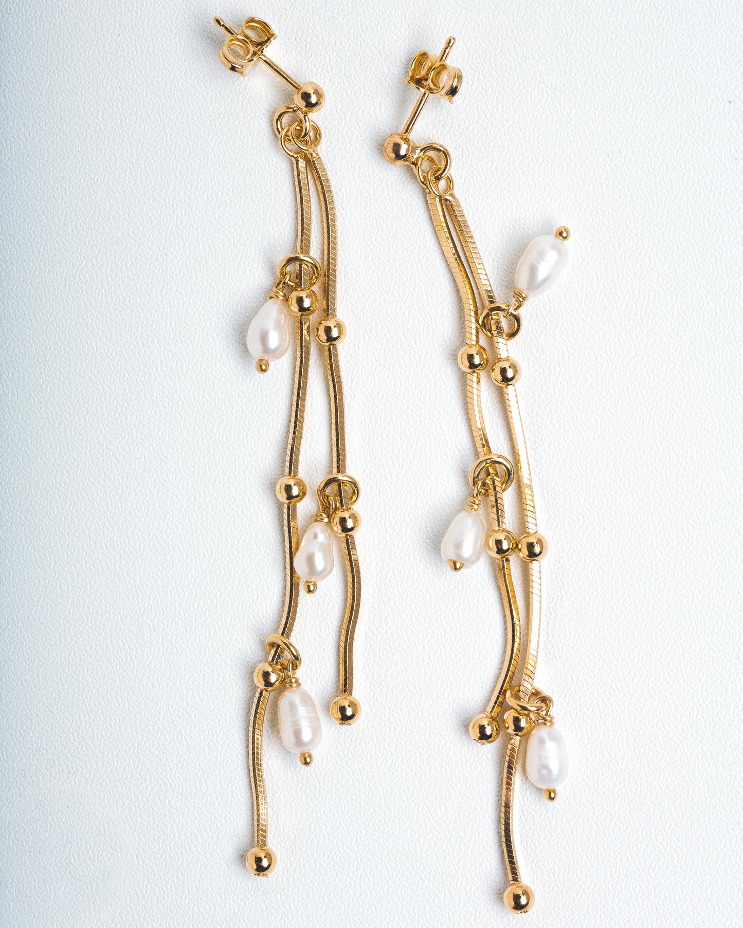 VIVIAN EARRING - Sterling silver / 18k gold-plating, pearls