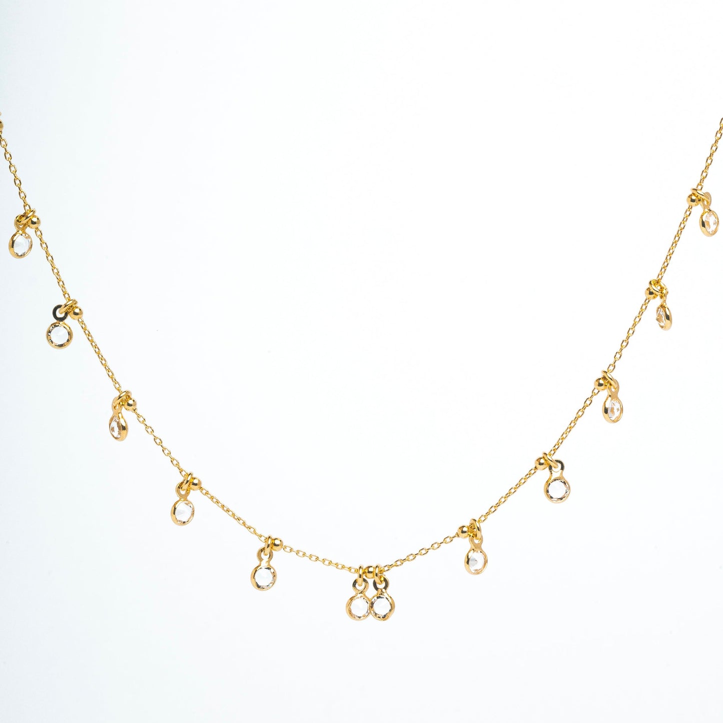 AAMU NECKLACE - CLEAR CRYSTALS
