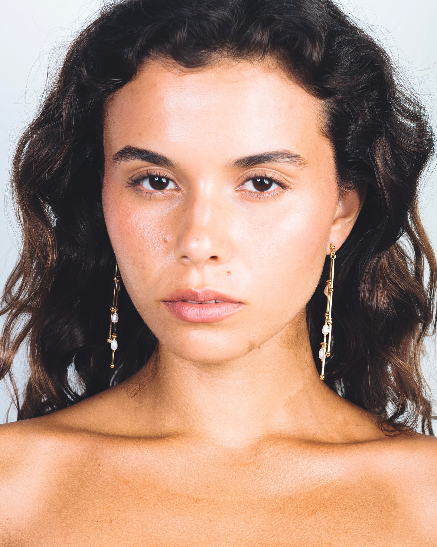 VIVIAN EARRING - Sterling silver / 18k gold-plating, pearls
