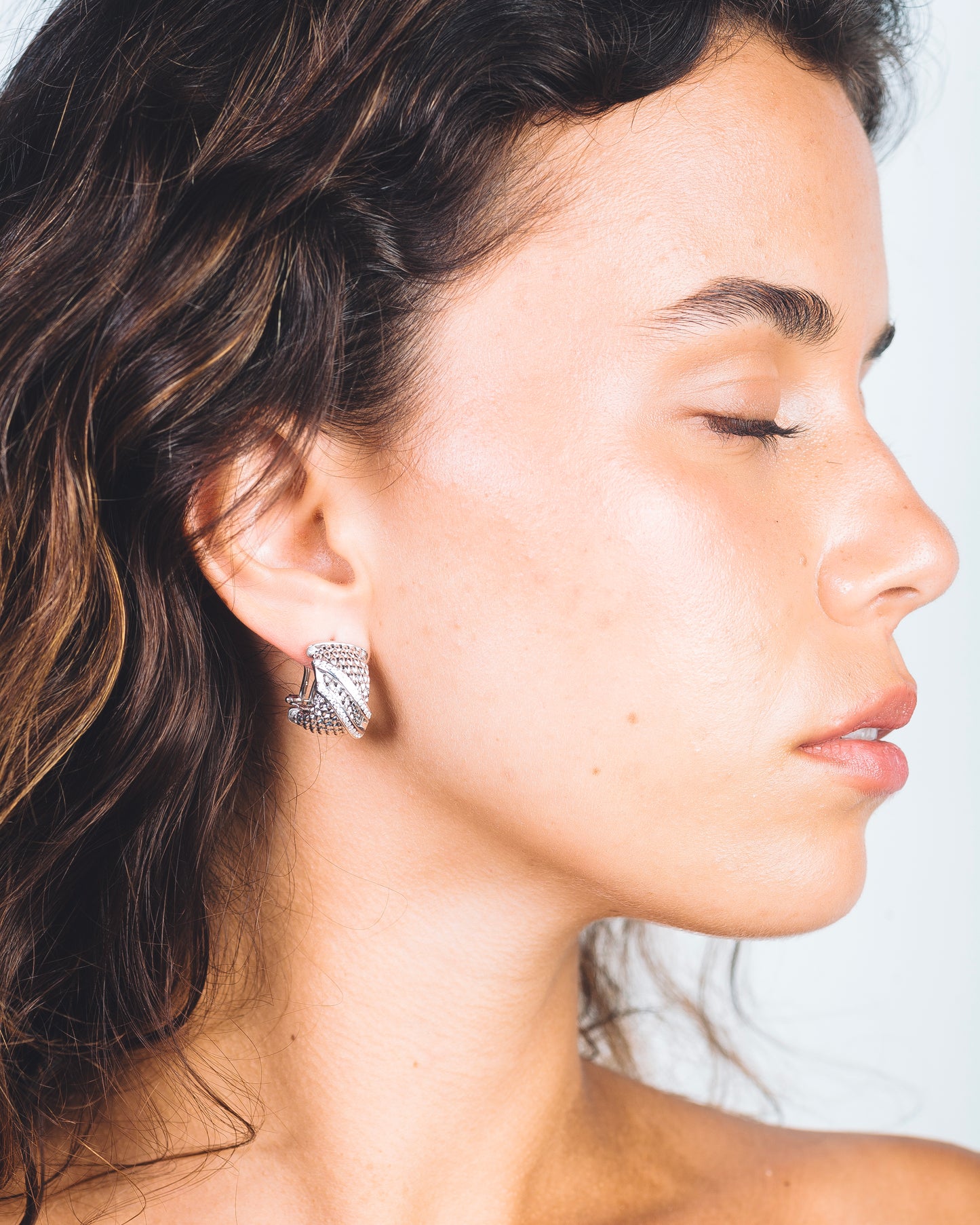 LYA EARRINGS - Sterling Silver / Rhodium plating