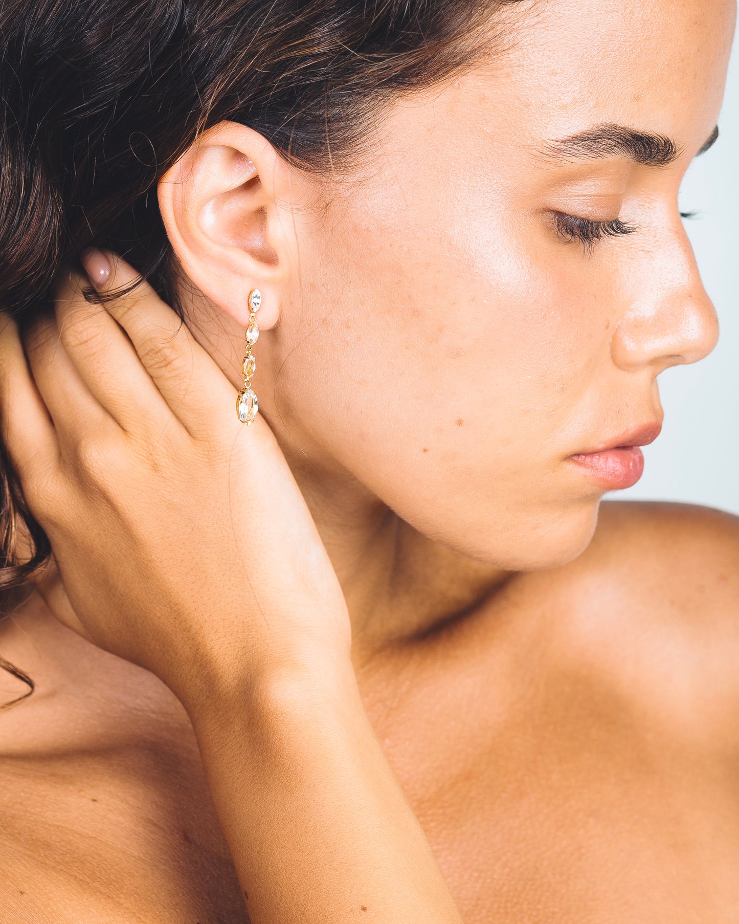 LUMI EARRINGS - Clear Crystals