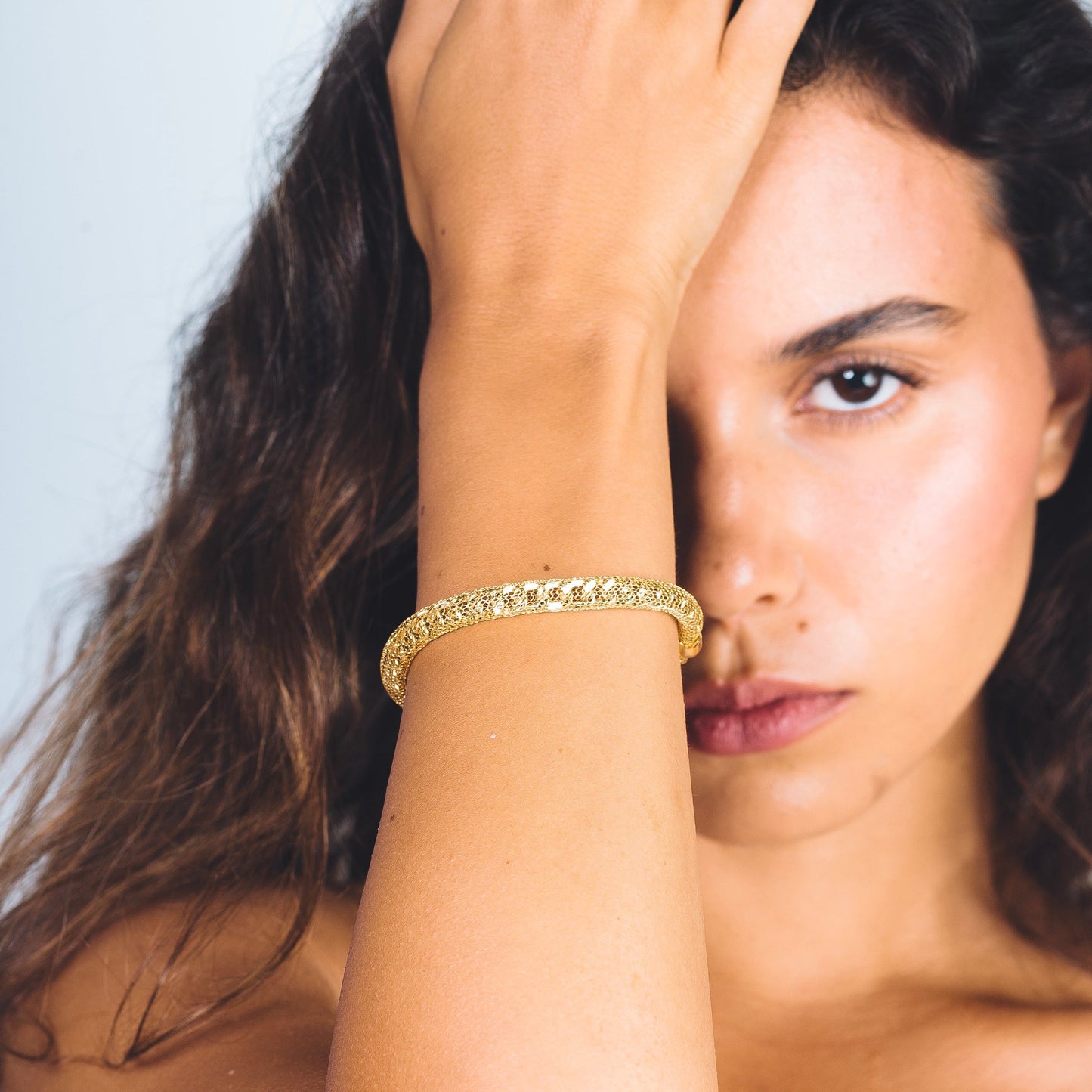 PULSERA ELYNA - Plata de ley / Baño de oro de 18k
