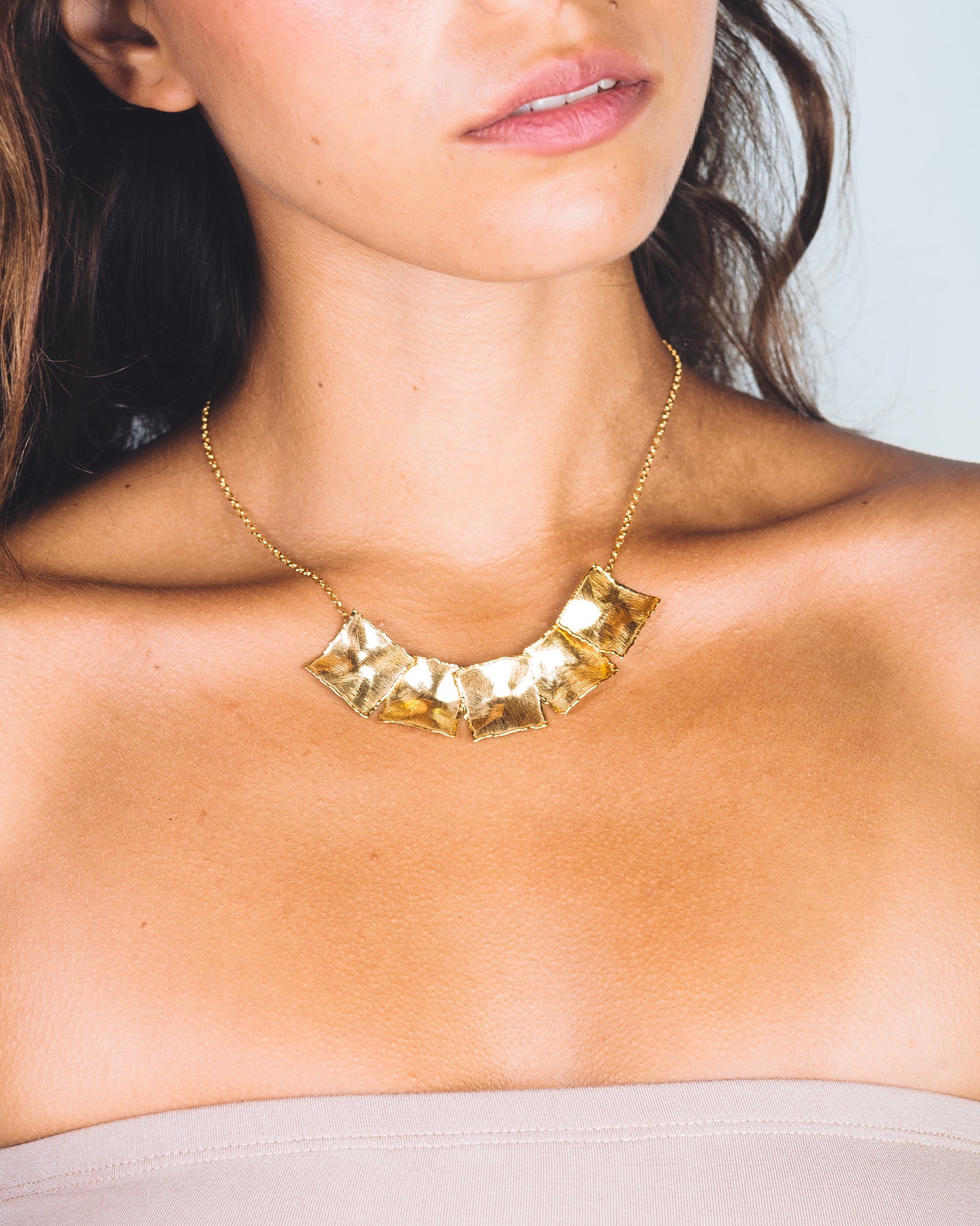 GAIA SQUARE NECKLACE - Sterling Silver / 18k Gold-plating