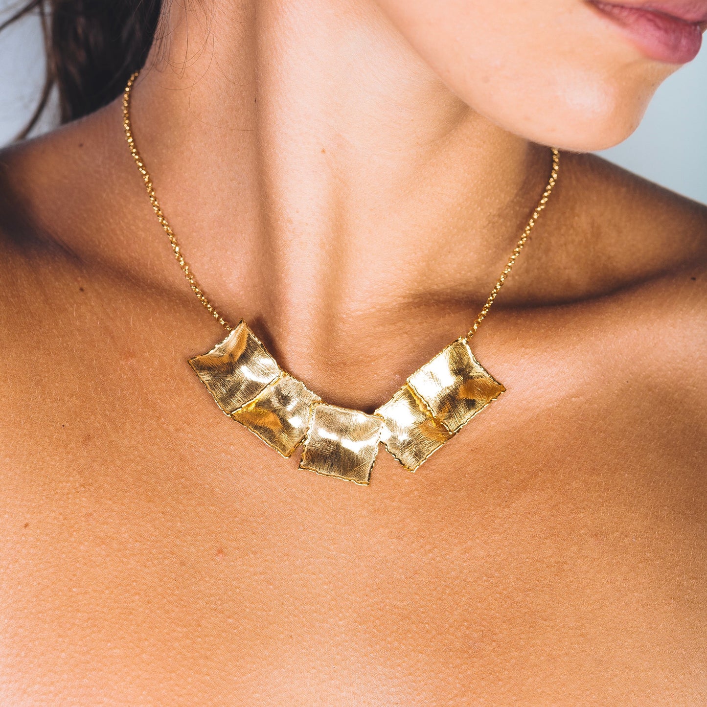 GAIA SQUARE NECKLACE - Sterling Silver / 18k Gold-plating