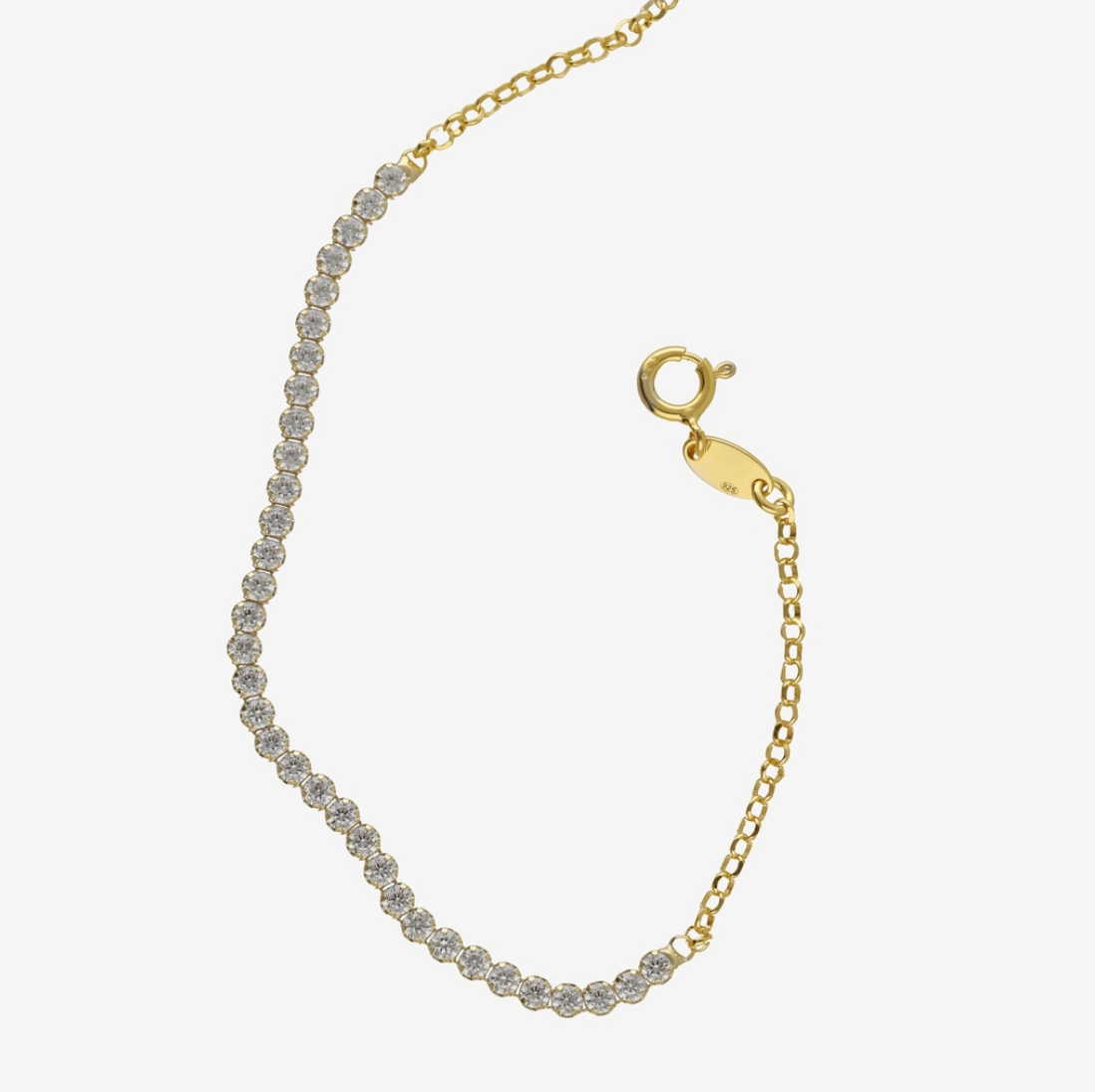 LUMI TENNIS BRACELET SMALL - CLEAR CRYSTALS