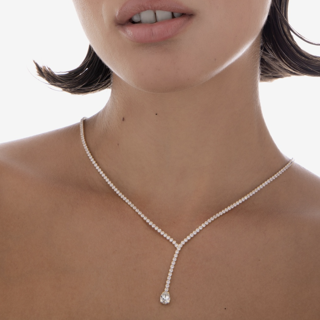 LUMI NECKLACE - CLEAR CRYSTALS