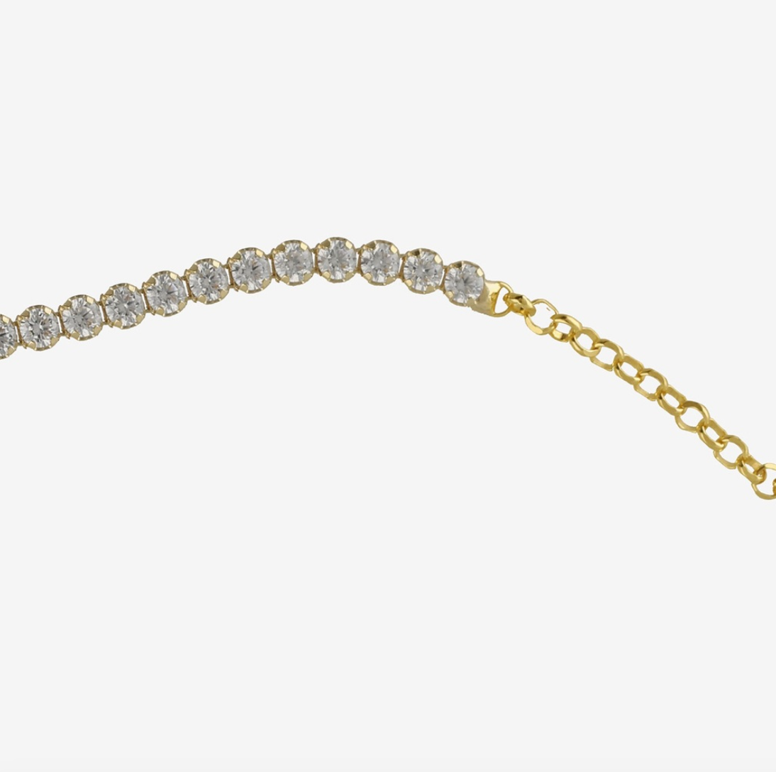 LUMI TENNIS BRACELET SMALL - CLEAR CRYSTALS