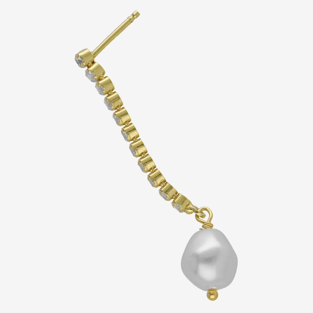 IFEYA EARRING - Pearls with clear Crystals