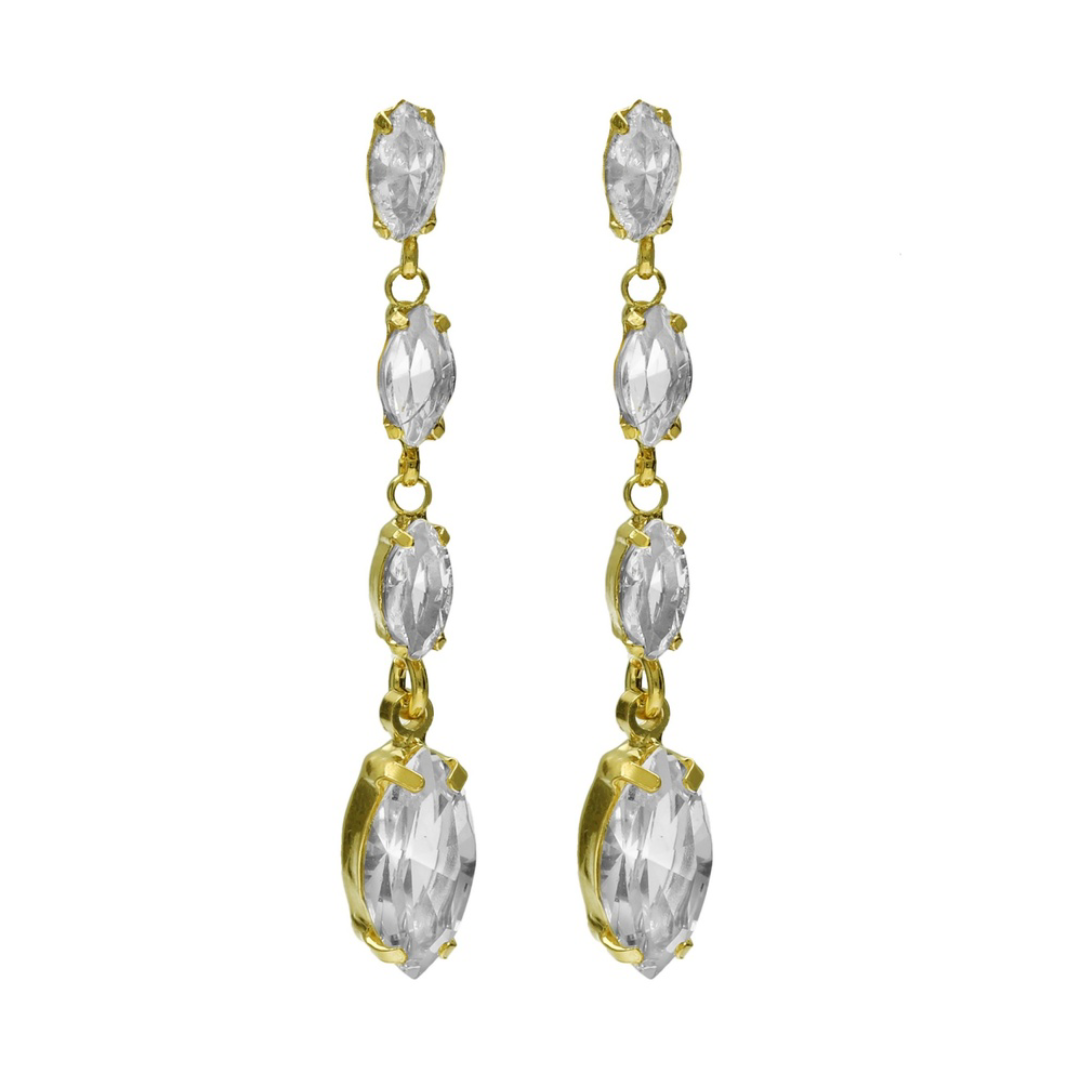 LUMI EARRINGS - Clear Crystals