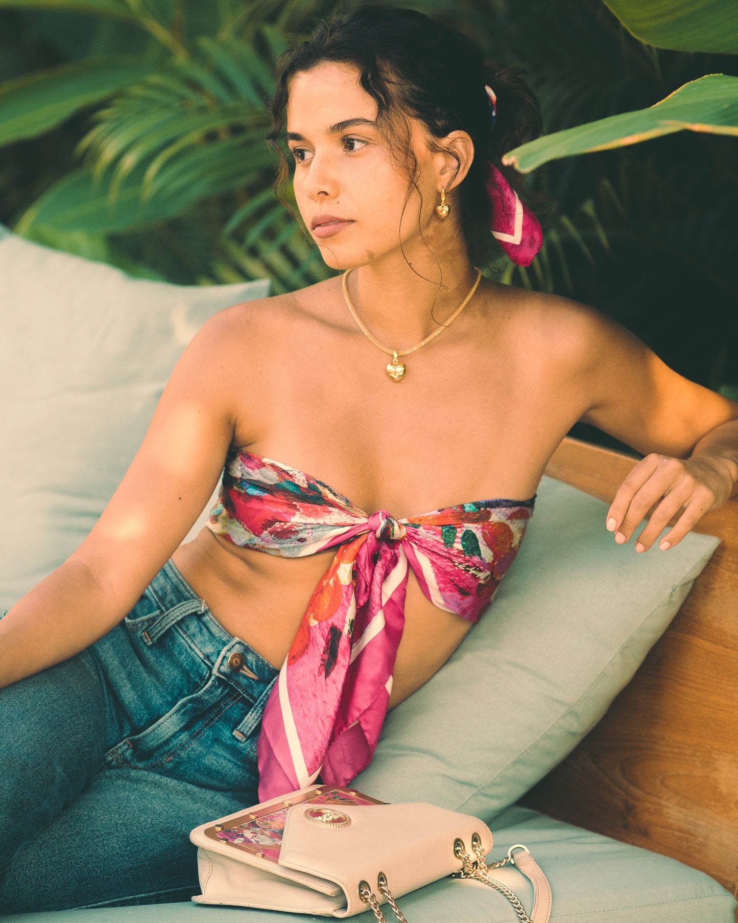 Silk Scarf XL - Lilyrose Pink