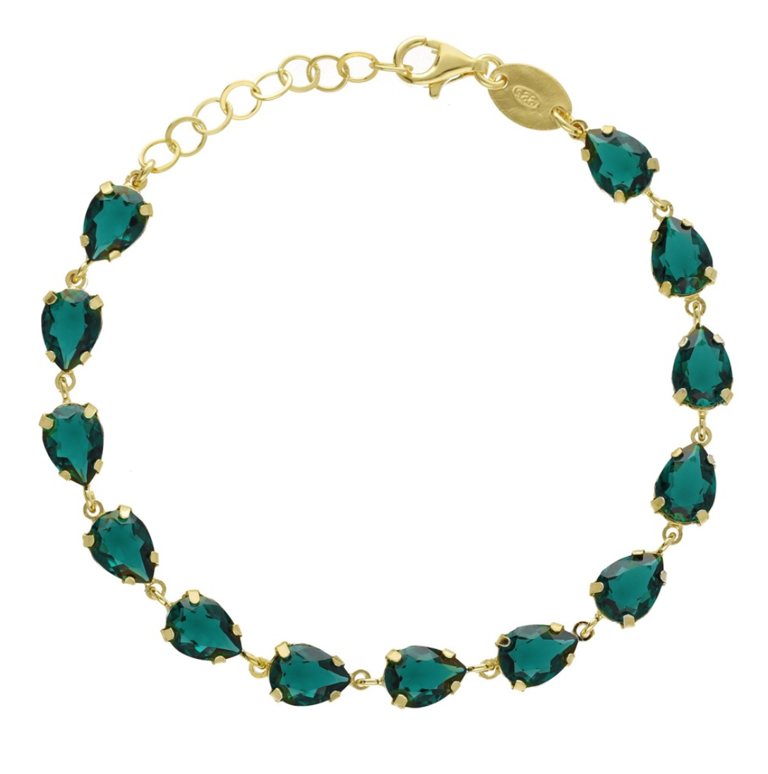 IZABEL BRACELET - DARK GREEN CRYSTAL