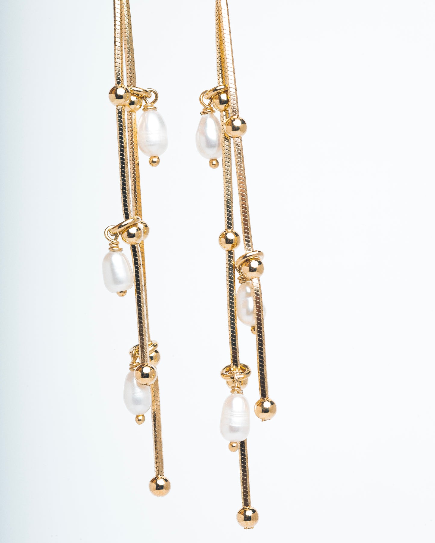 PENDIENTE VIVIAN - Plata de ley / baño de oro 18k, perlas