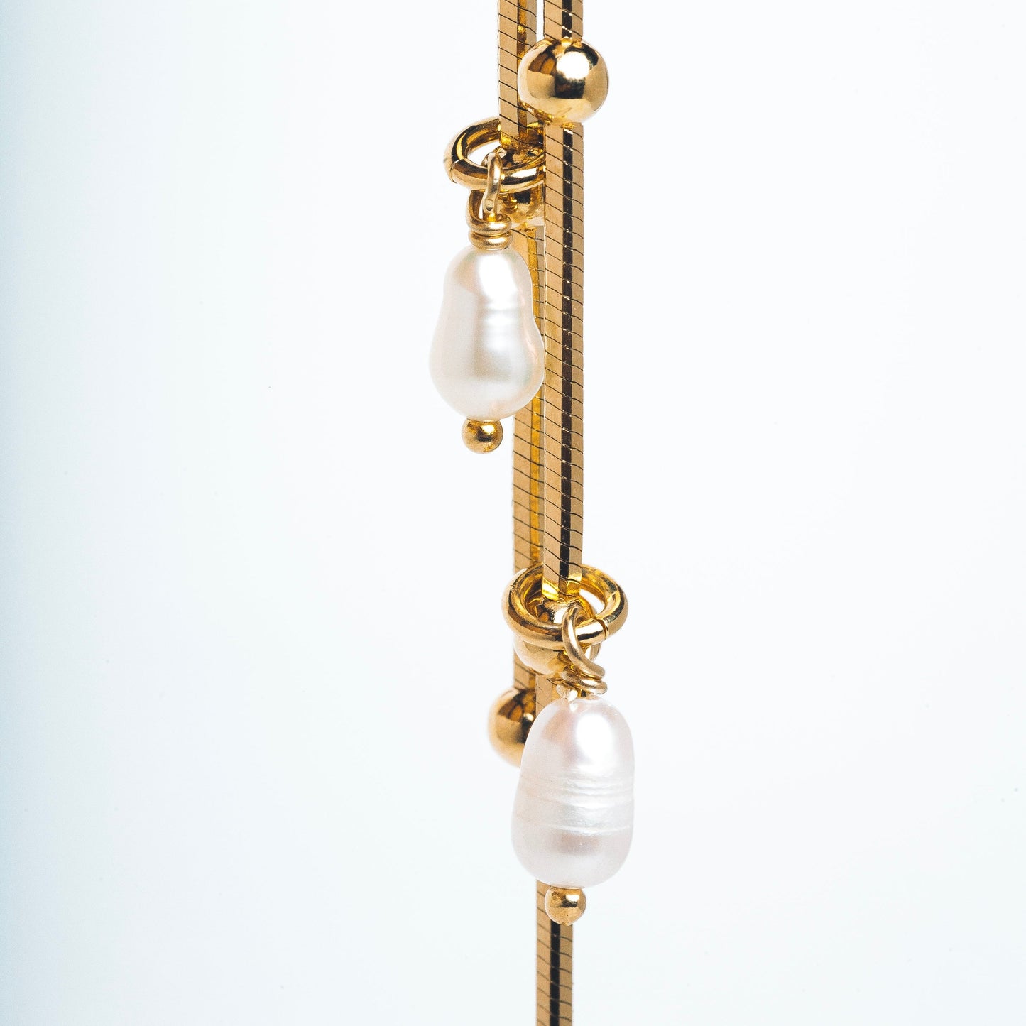 PENDIENTE VIVIAN - Plata de ley / baño de oro 18k, perlas