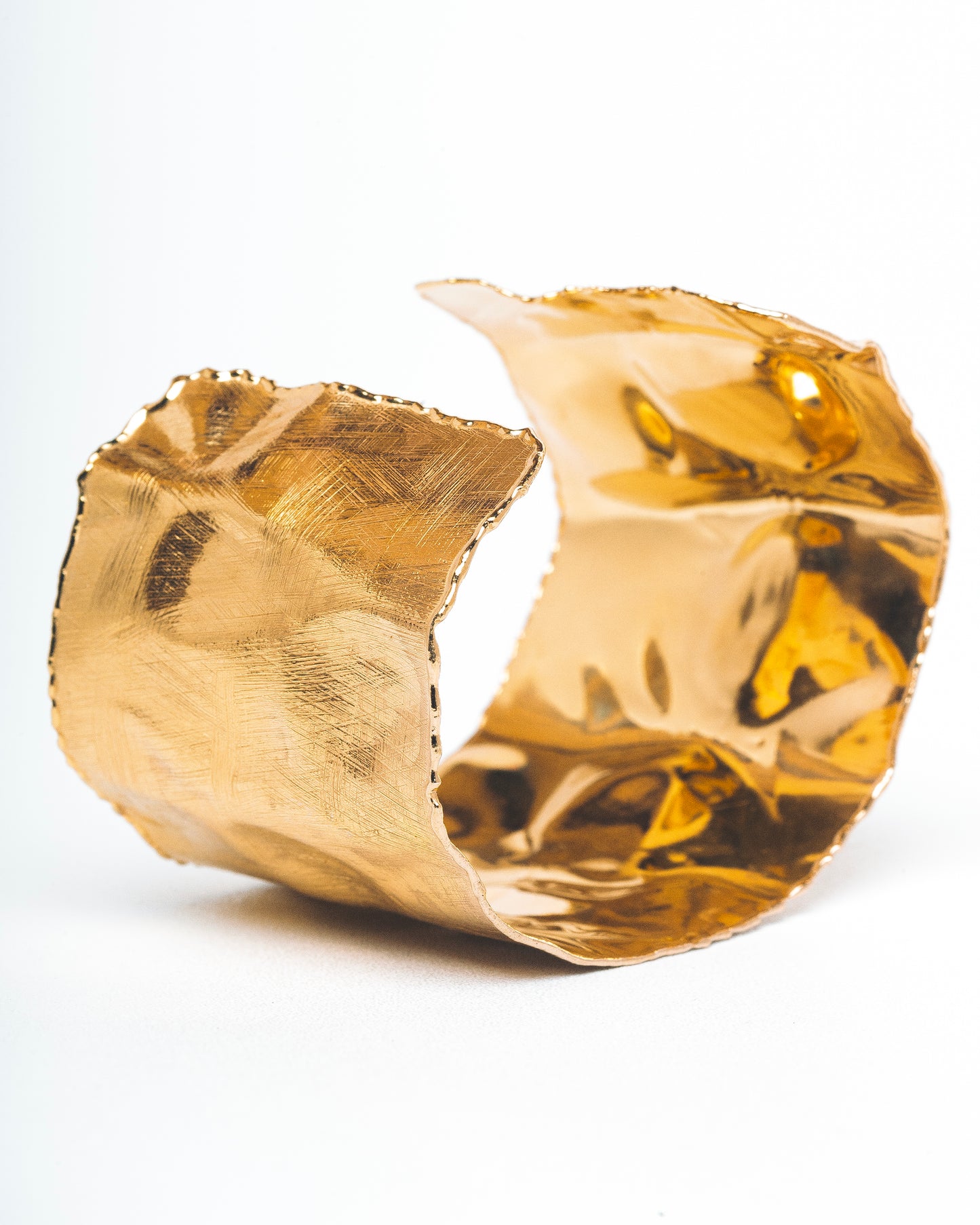 GAIA CUFF BRACELET XL - Sterling Silver / 18k Gold-plating