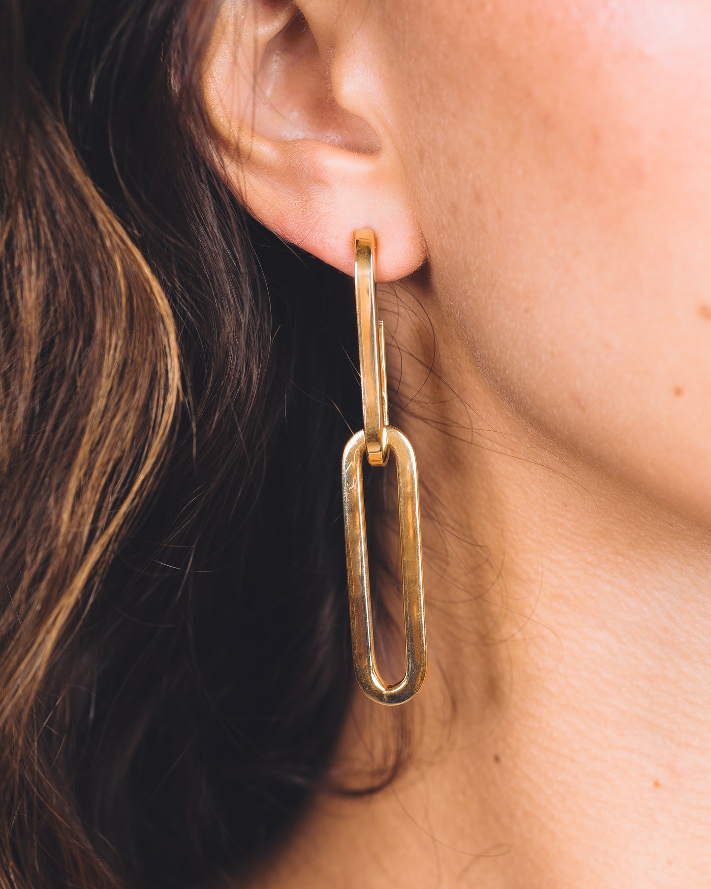 CLASSIC CHAIN EARRING - Sterling Silver / 18k Gold-plating