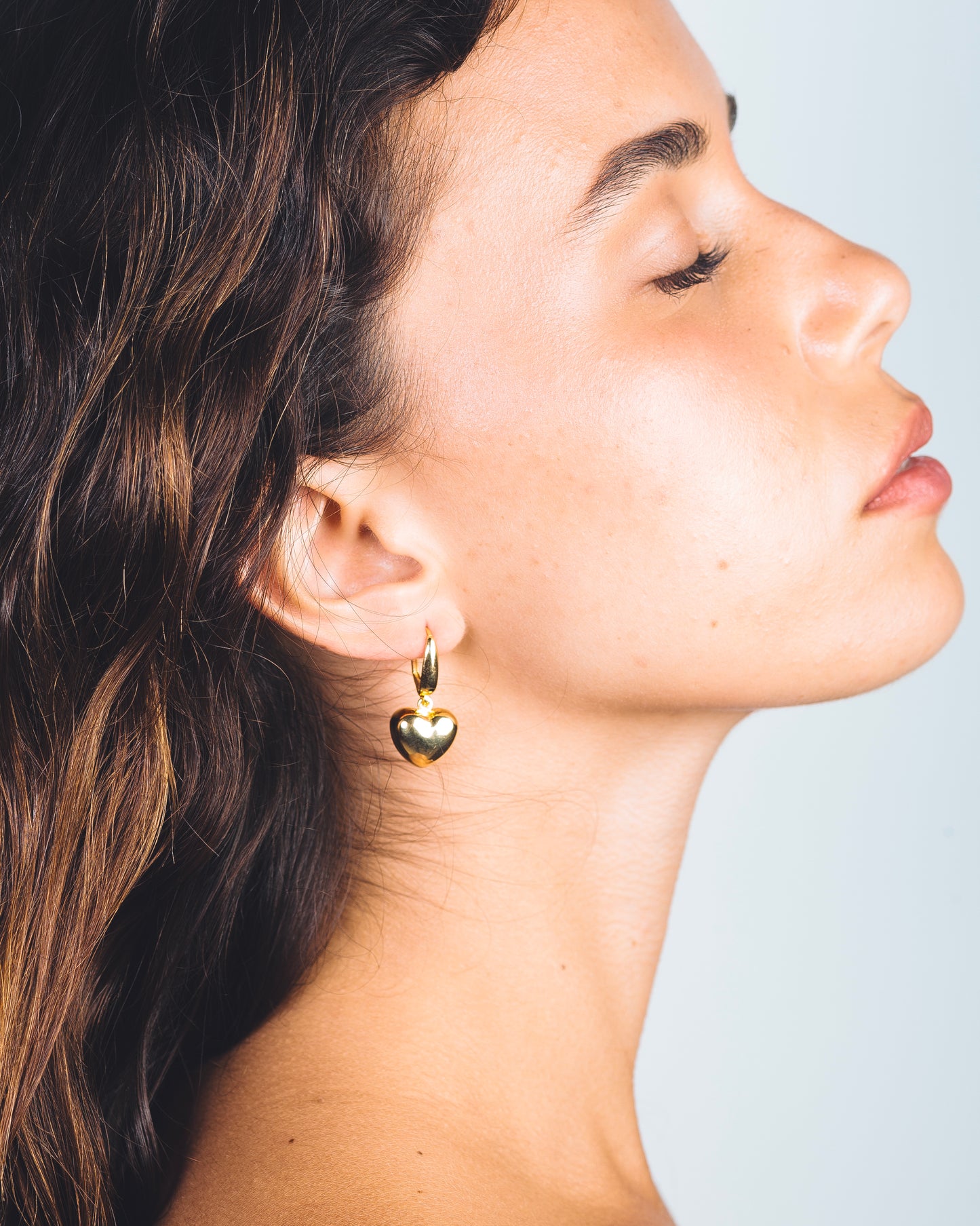 PENDIENTES ELEA CORAZÓN - Plata de Ley / Baño de Oro 18k