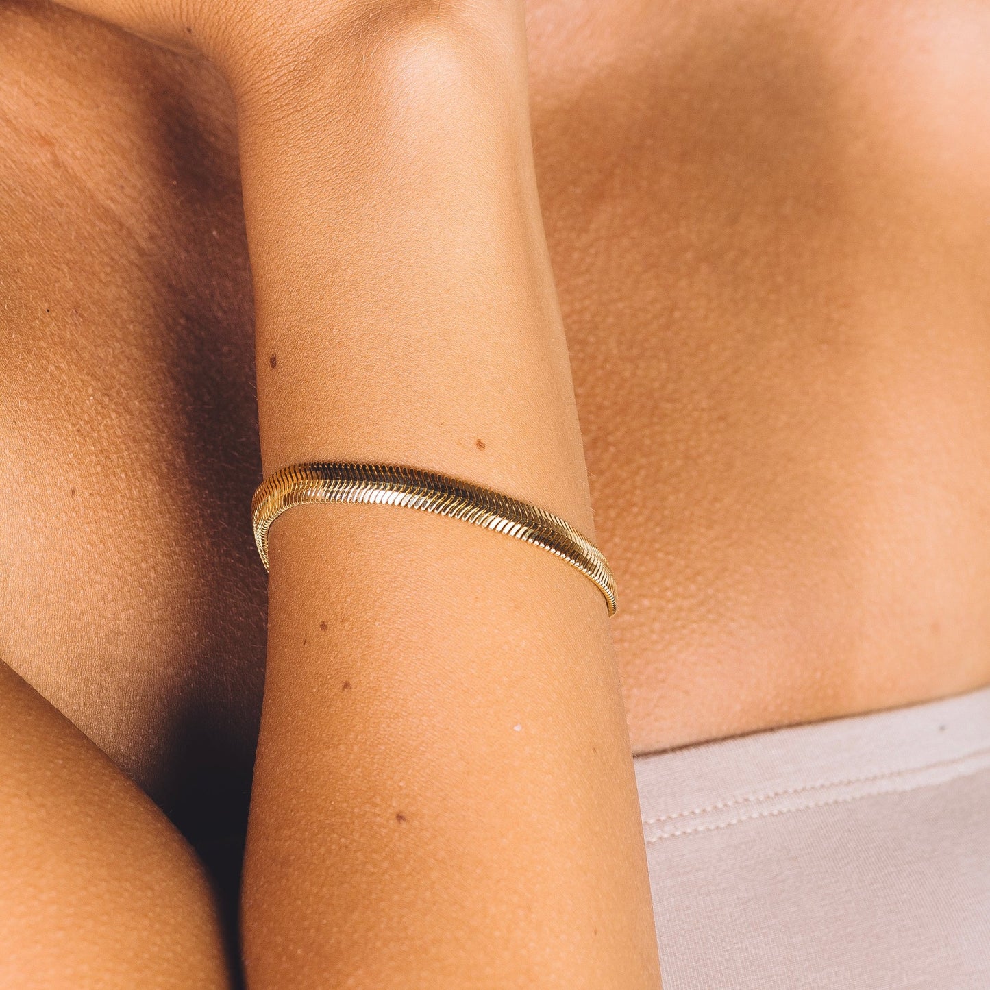 FREJA SNAKE BRACELET -  Sterling Silver / 18k Gold-plating