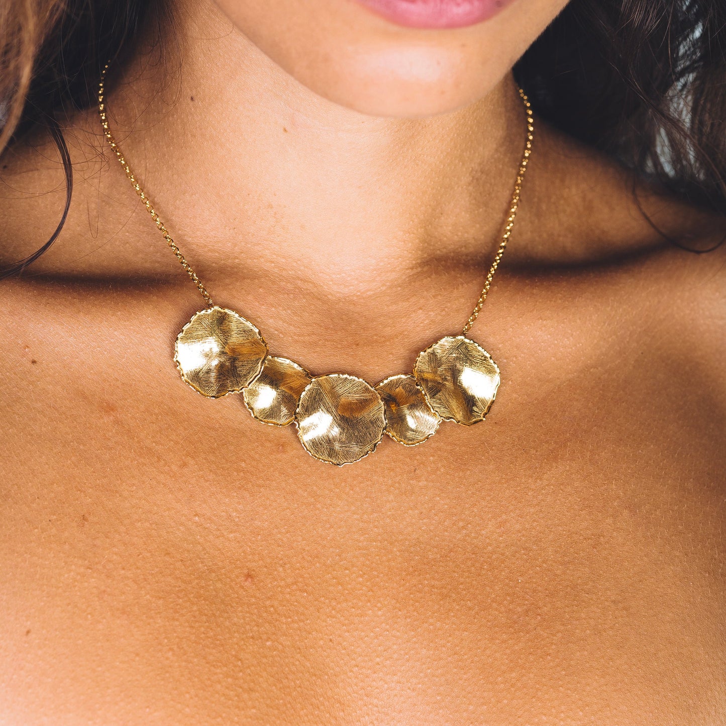 COLLAR REDONDO GAIA - PLATA DE LEY / BAÑO ORO 18K