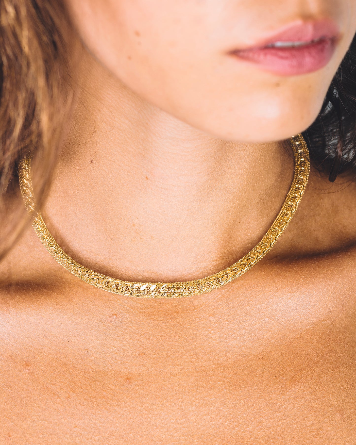 COLLAR ELYNA - Plata de ley / Baño de oro de 18k