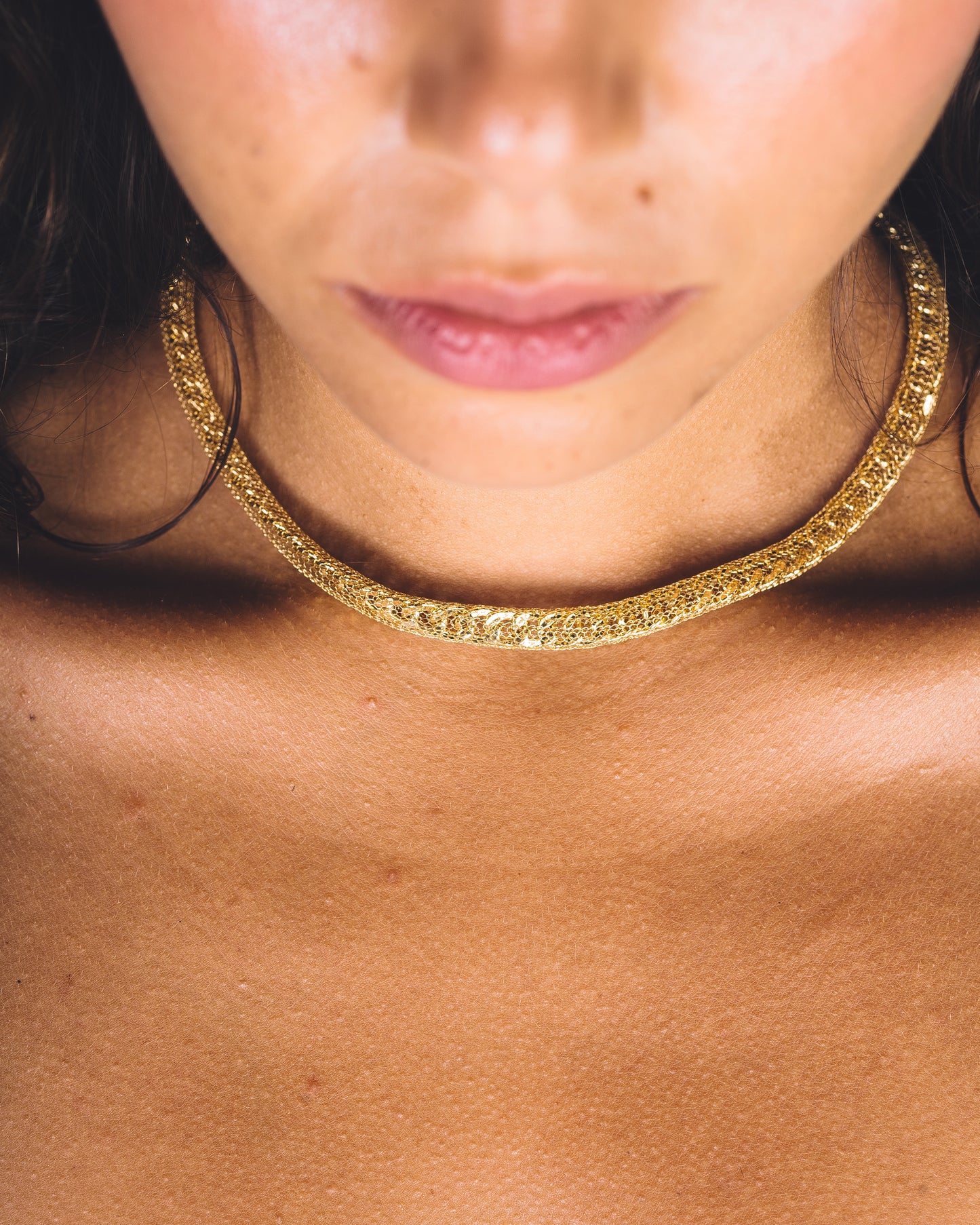 COLLAR ELYNA - Plata de ley / Baño de oro de 18k