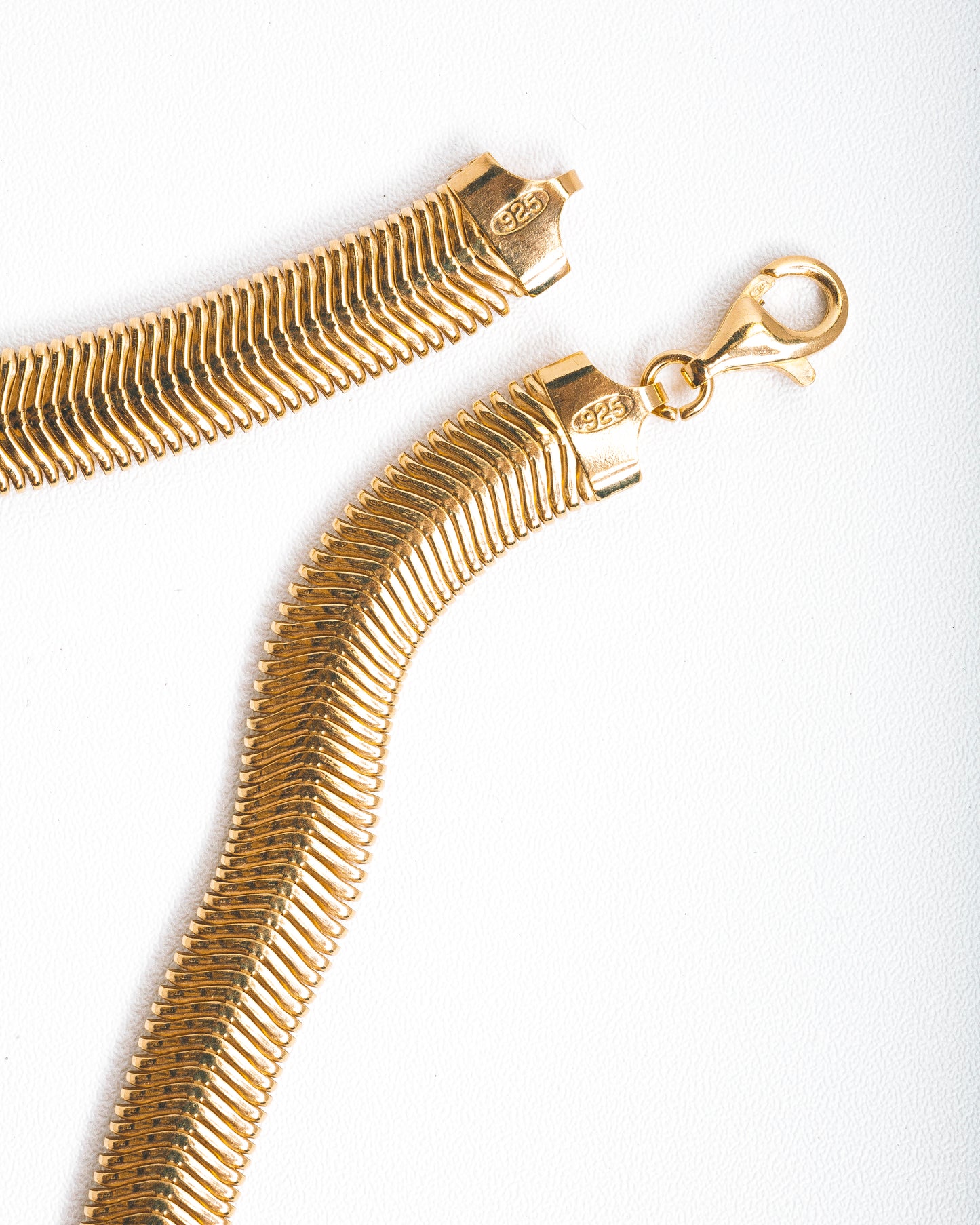 COLLAR SERPIENTE FREJA XL - BAÑO ORO 18K