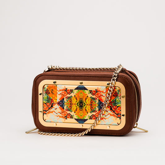 Maera bag with Mosaik art - Brown
