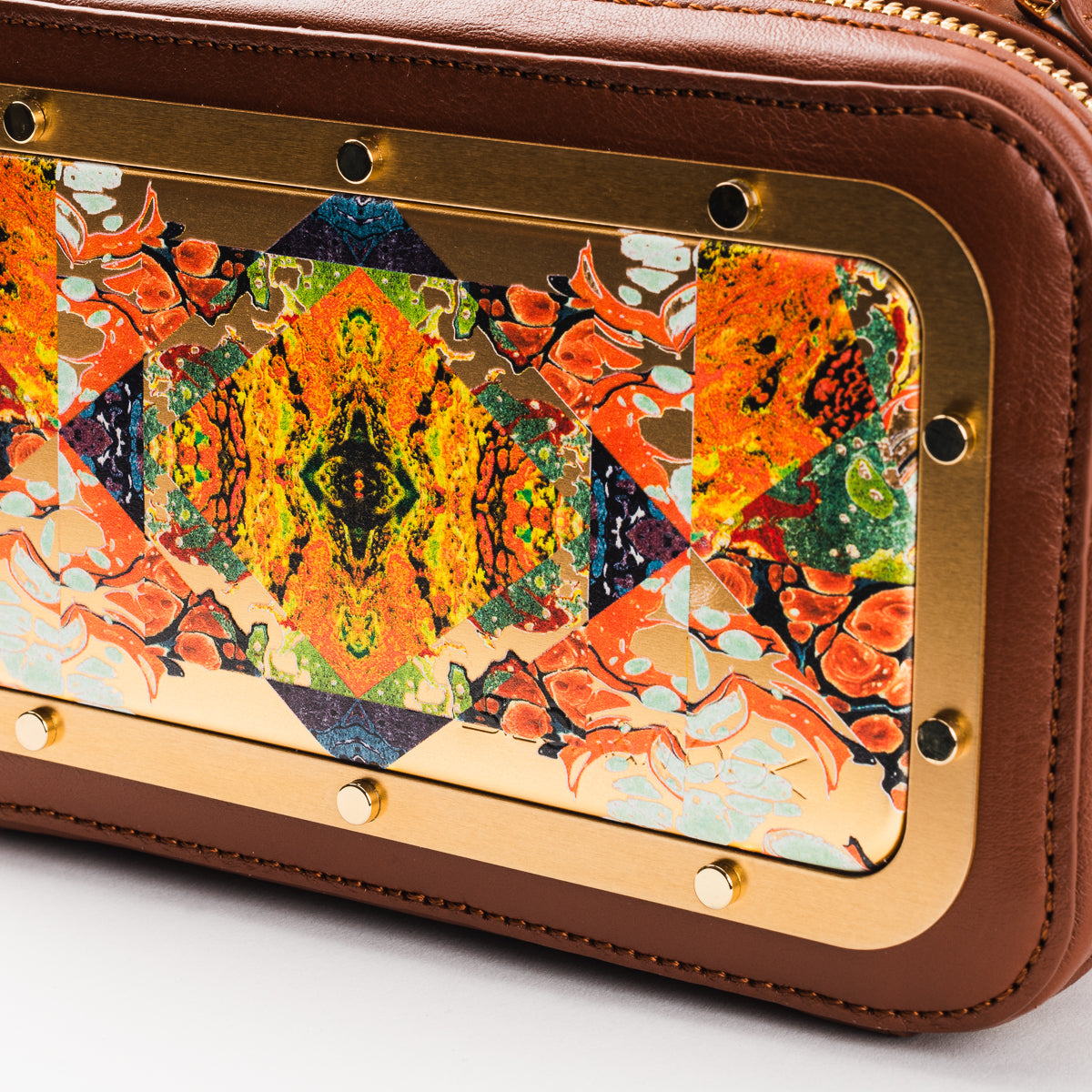 Maera bag with Mosaik art - Brown