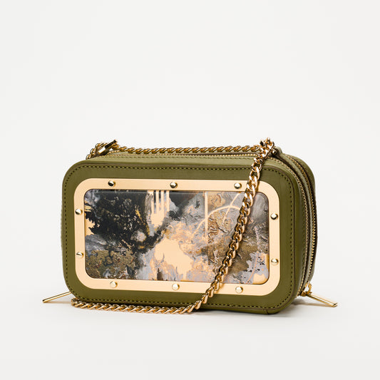 Maera bag with Opportunity Art - Green