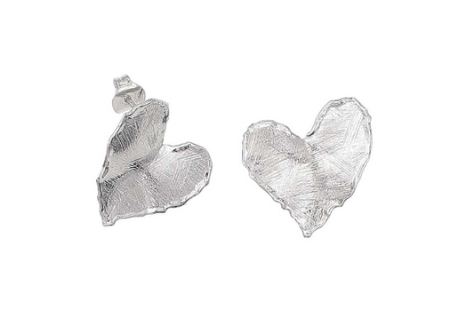 GAIA HEART EARRING - STERLING SILVER / RHODIUM PLATED
